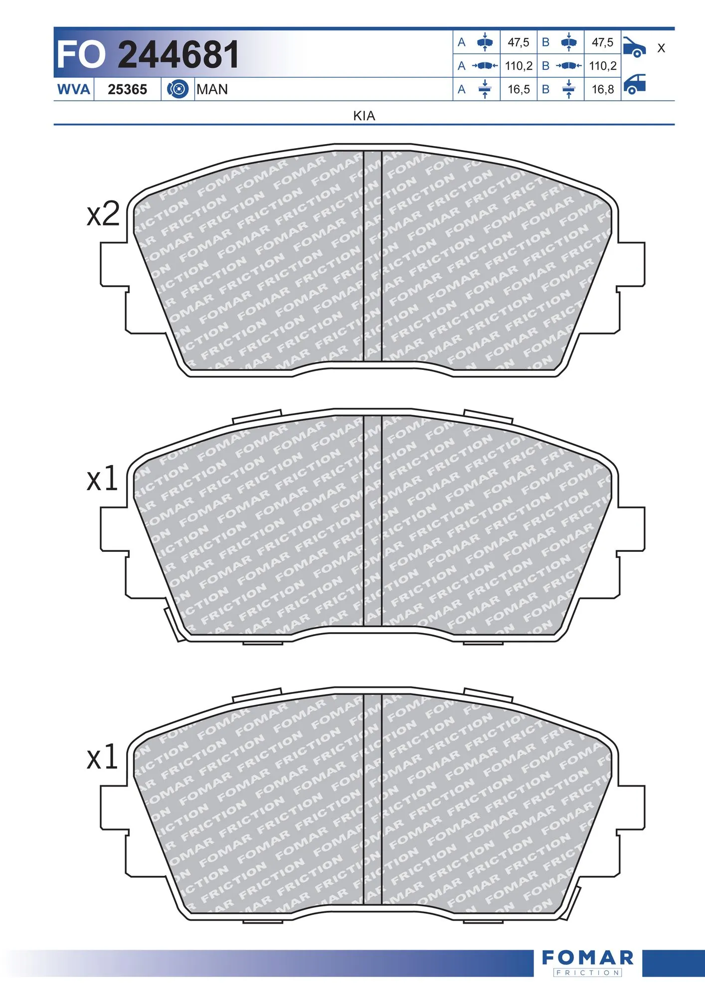 Brake Pad Set, disc brake